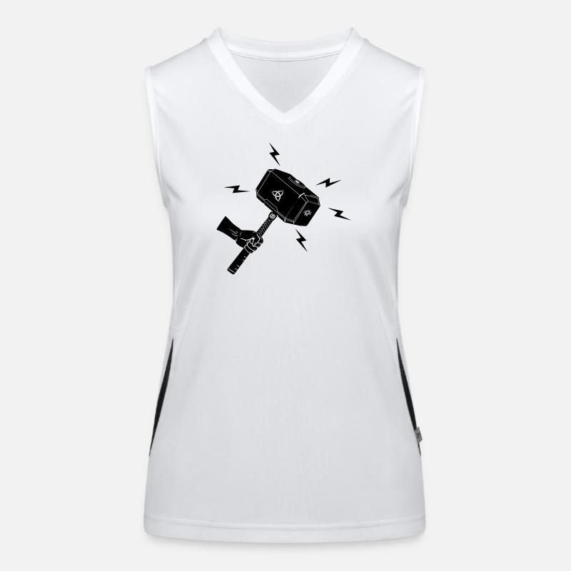 Marteau de thor Thor s marteau Mjolnir Débardeur respirant contrasté Femme