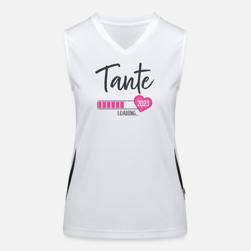 Tante Loading 2023 Herz Nichte Mädchen Funktionelles Kontrast-Tank Top für Frauen