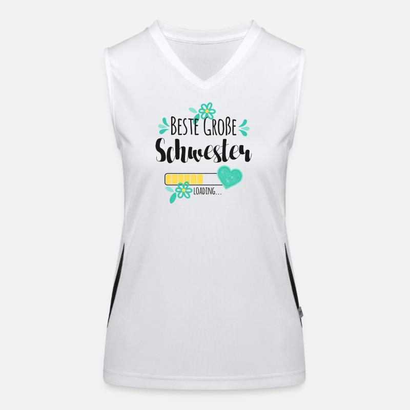 Beste Große Schwester Loading Funktionelles Kontrast-Tank Top für Frauen