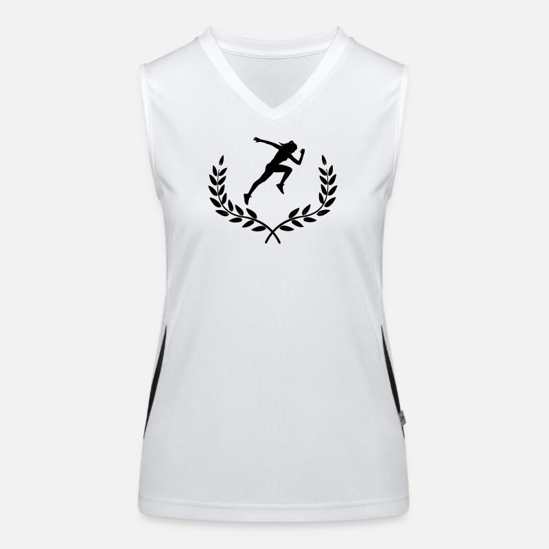 Sprinter in laurel decoration Women's Functional Contrast Tank Top