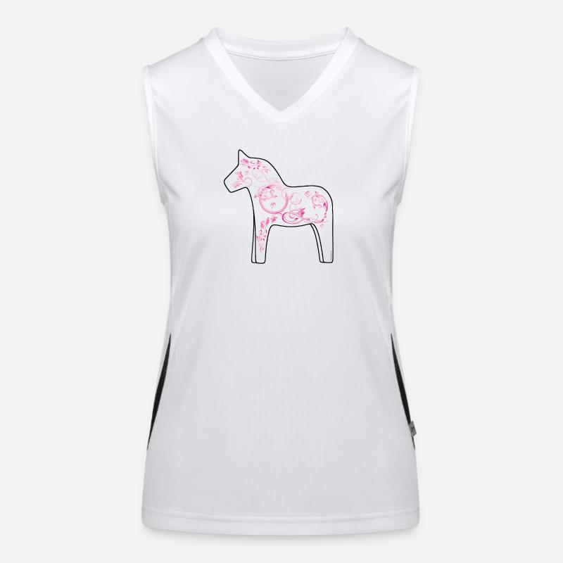 Dala Pferd Pink Funktionelles Kontrast-Tank Top für Frauen