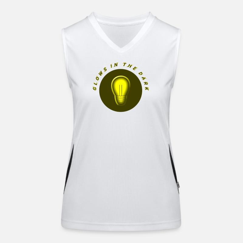 glows in the dark electro current problem Women's Functional Contrast Tank Top