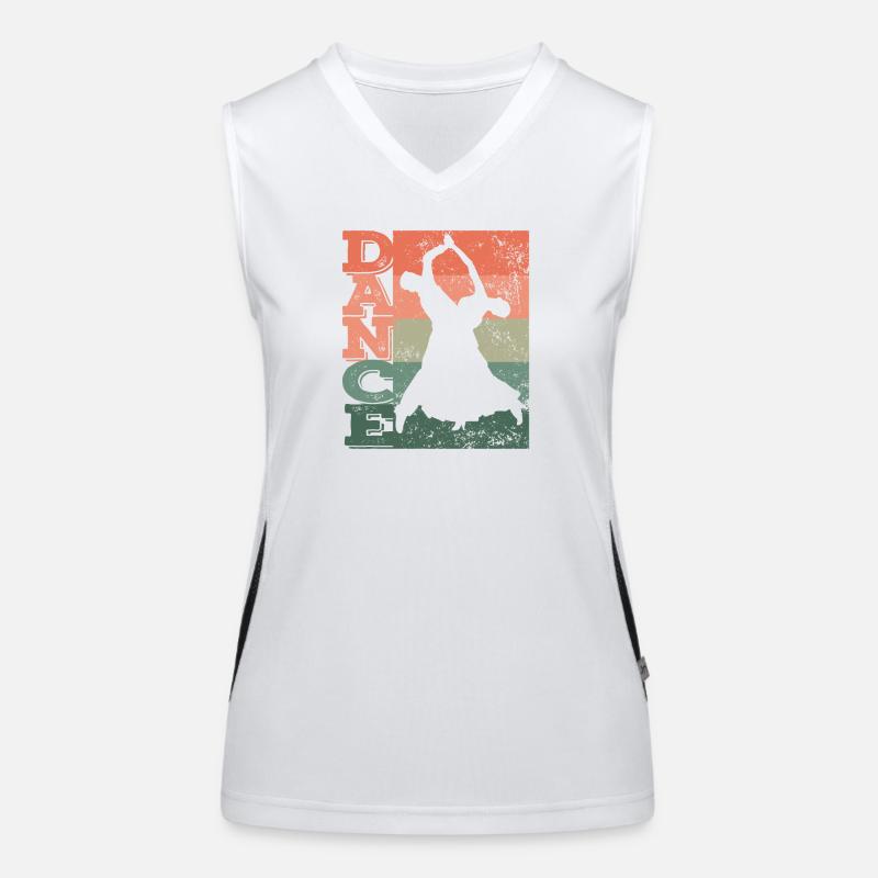 Standard Dance Dancing Couple Viennese Waltz Women's Functional Contrast Tank Top