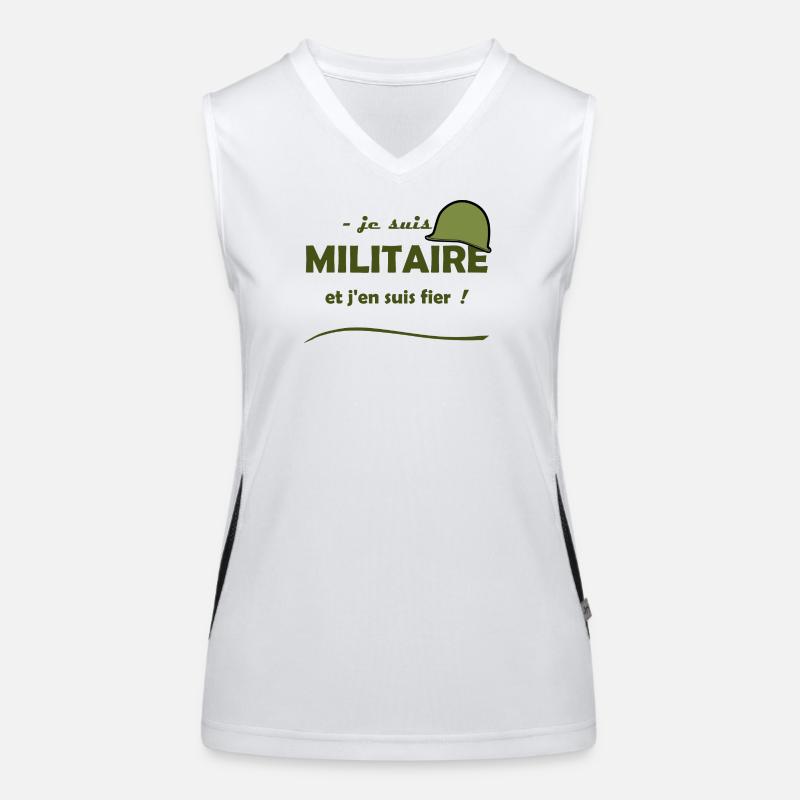 je suis militaire Débardeur respirant contrasté Femme
