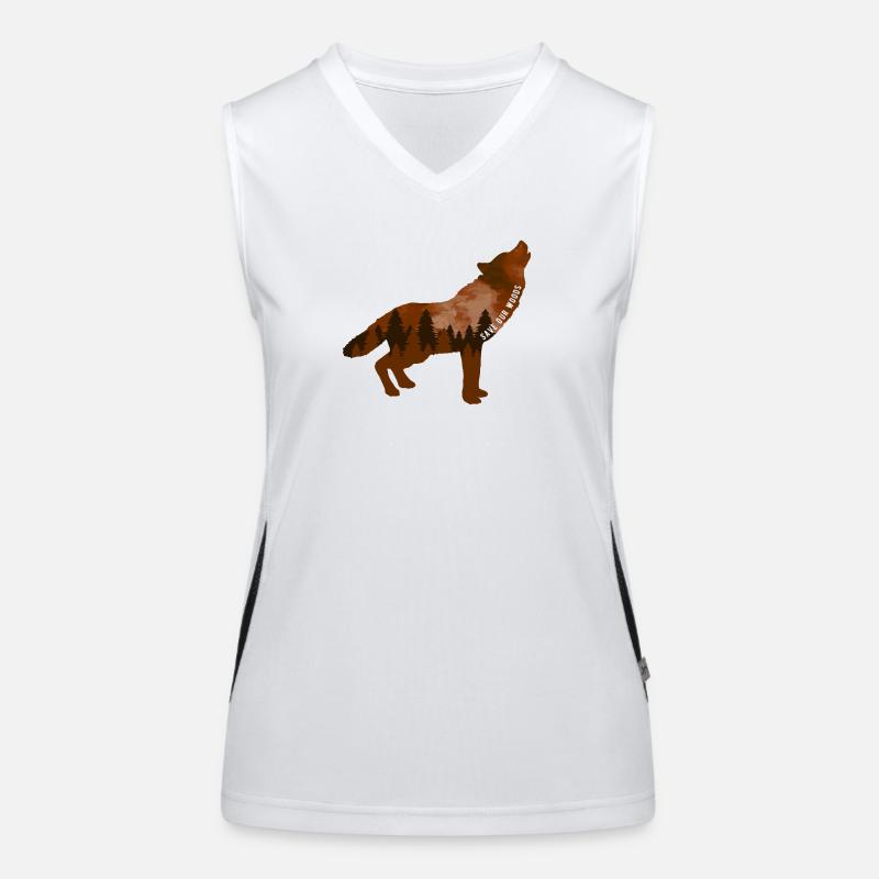Climate Change Environmental Protection Wolf Women's Functional Contrast Tank Top