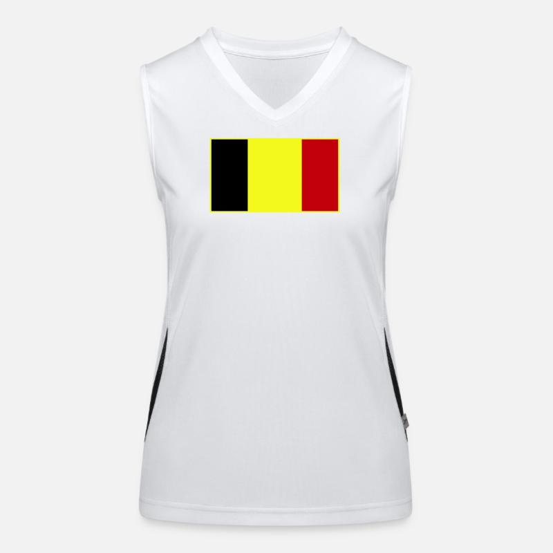 Anpassbare dreifarbige Flagge Funktionelles Kontrast-Tank Top für Frauen