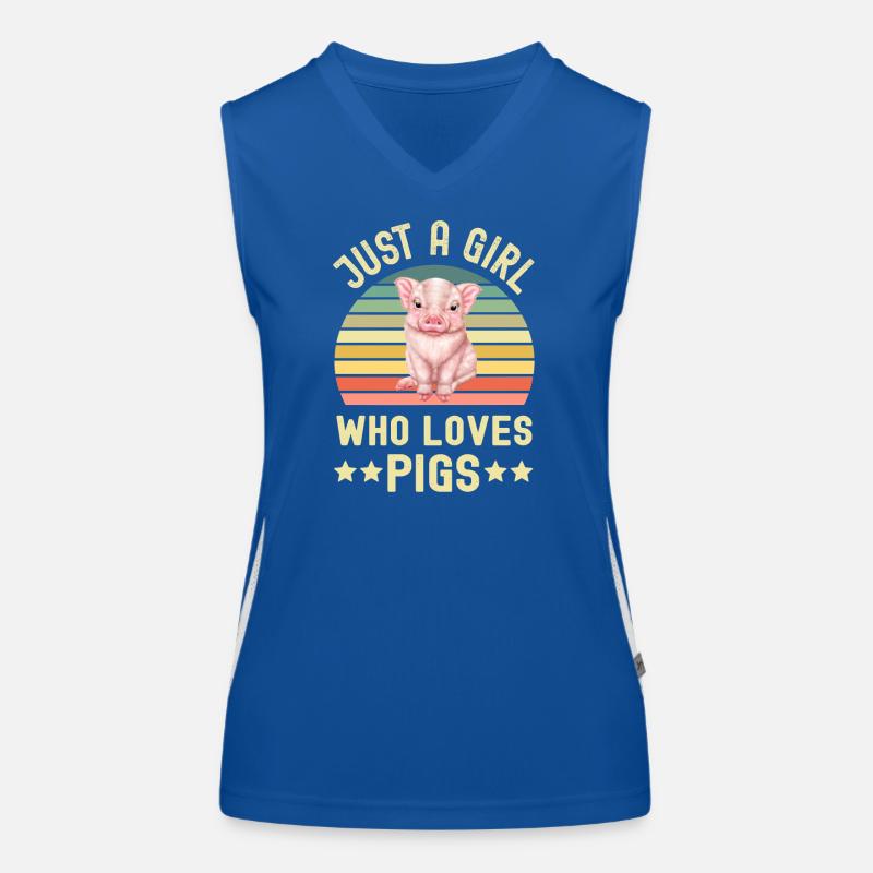 Schwein Schweine Funktionelles Kontrast-Tank Top für Frauen