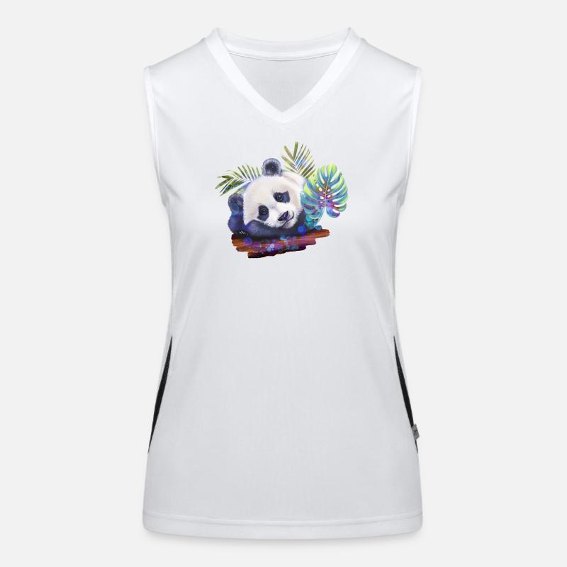 Panda Funktionelles Kontrast-Tank Top für Frauen