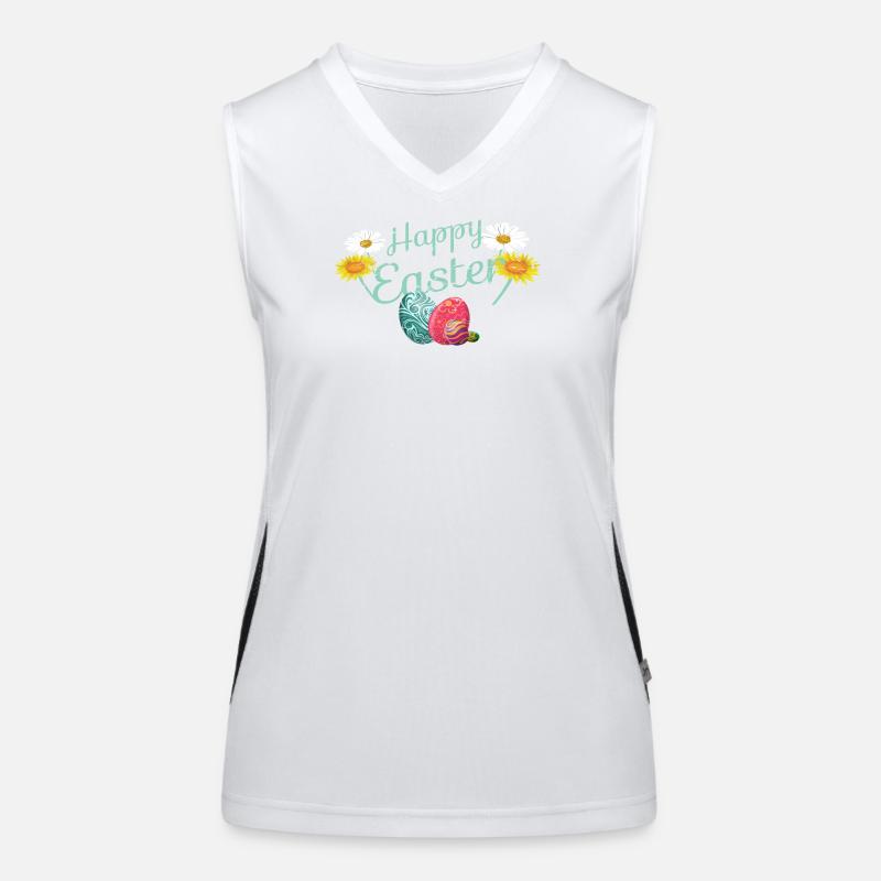 Frohe Ostern Funktionelles Kontrast-Tank Top für Frauen