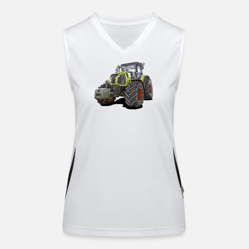 Tractor Giant - Women's Functional Contrast Tank Top - white/black