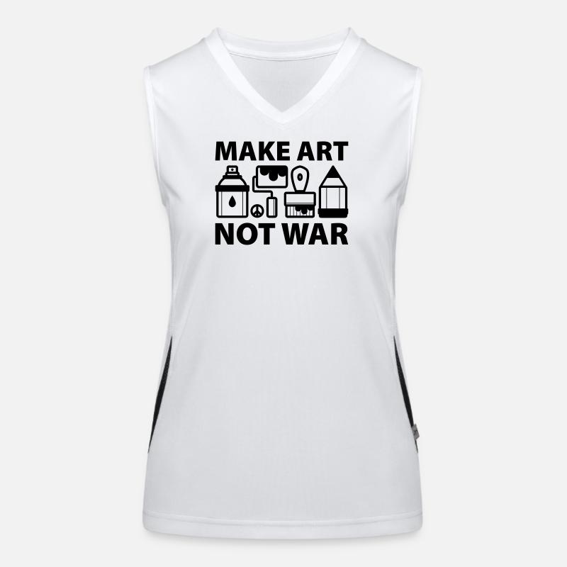 Make art not war Funktionelles Kontrast-Tank Top für Frauen