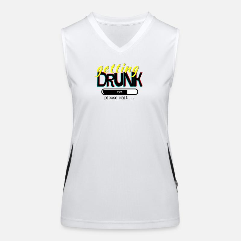 Getting drunk, please wait. Women's Functional Contrast Tank Top