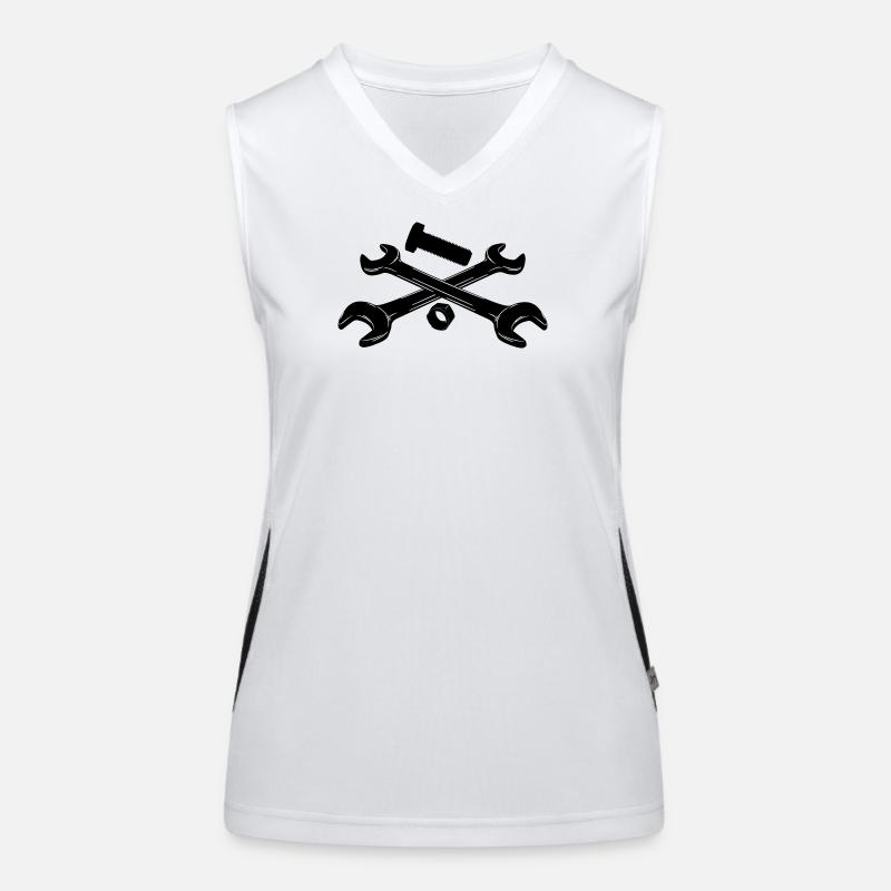 Wrenches bolt and nut Women's Functional Contrast Tank Top