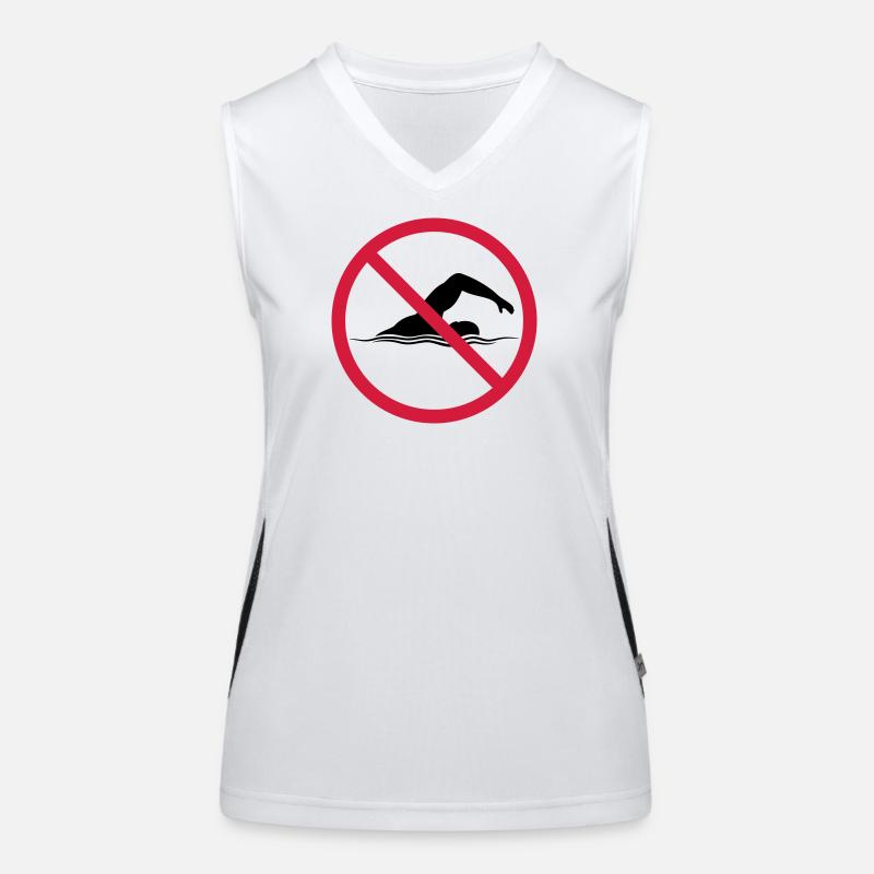 Nage de bouclier interdite Débardeur respirant contrasté Femme