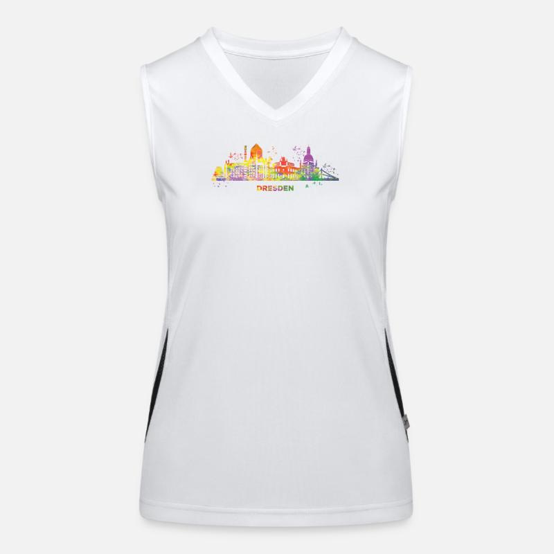Dresden Skyline Colorful Dresdener Women's Functional Contrast Tank Top