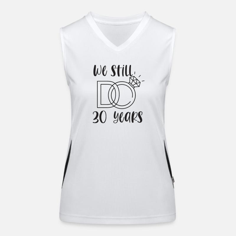 30. Hochzeitstag Perlenhochzeit Hochzeit Geschenk Funktionelles Kontrast-Tank Top für Frauen