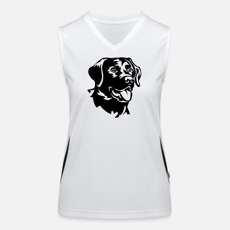 Labrador Kopf Funktionelles Kontrast-Tank Top für Frauen