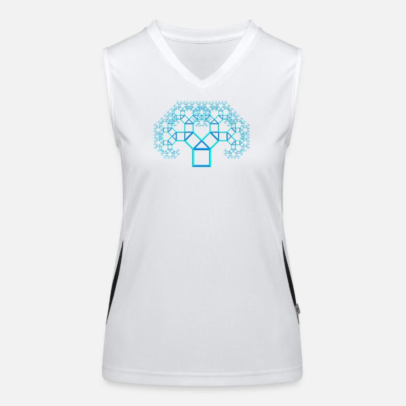 pythagoras tree Women's Functional Contrast Tank Top