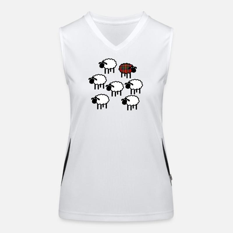 Scottish individual sheep Women's Functional Contrast Tank Top