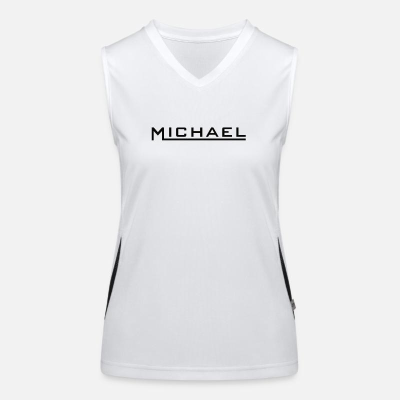 Michael Name Design noir Débardeur respirant contrasté Femme