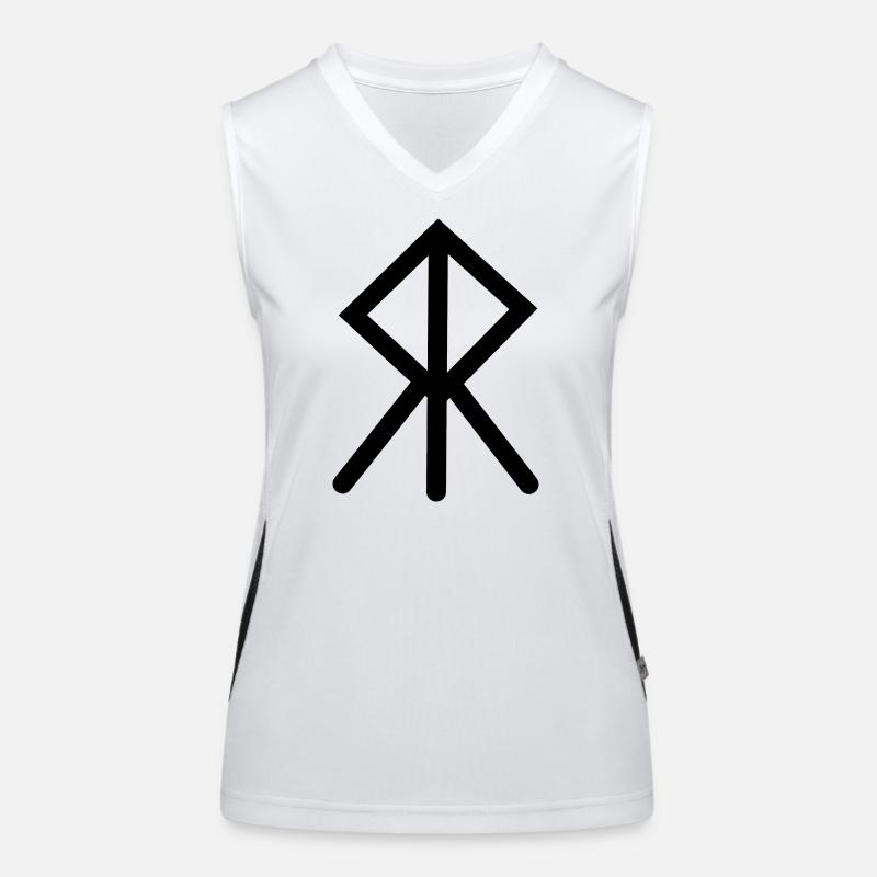 Moed Wikinger-Rune COURAGE Funktionelles Kontrast-Tank Top für Frauen