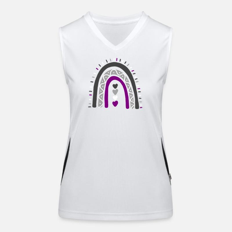 Asexuelle Boho Regenbogen Ace Pride Funktionelles Kontrast-Tank Top für Frauen