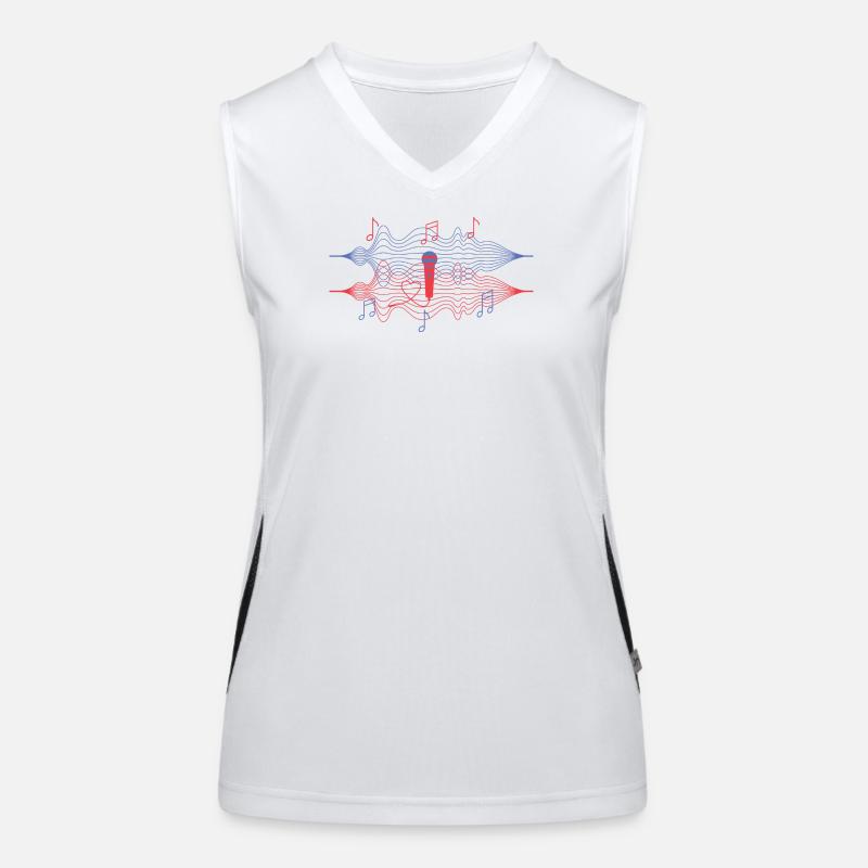 Ich liebe Musik Funktionelles Kontrast-Tank Top für Frauen
