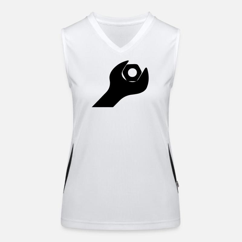 Wrench tool with bolt Women's Functional Contrast Tank Top