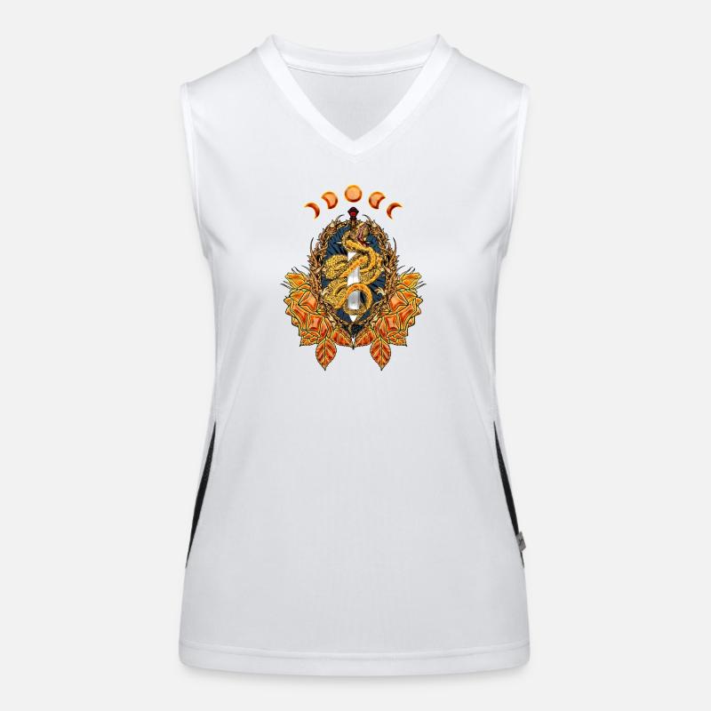 Stunning snake with sword Women's Functional Contrast Tank Top