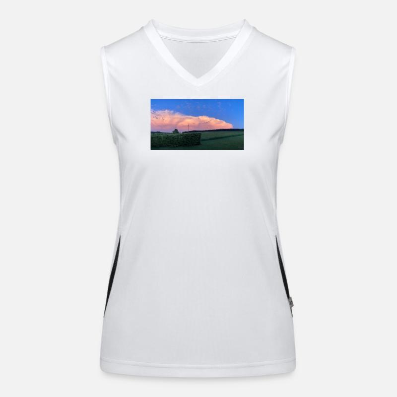 Cloud image - Women's Functional Contrast Tank Top - white/black