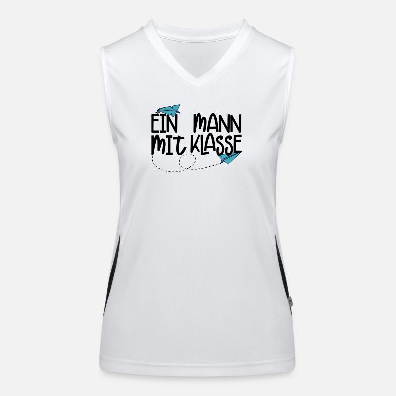 Ein Mann mit Klasse - (schwarz) Funktionelles Kontrast-Tank Top für Frauen