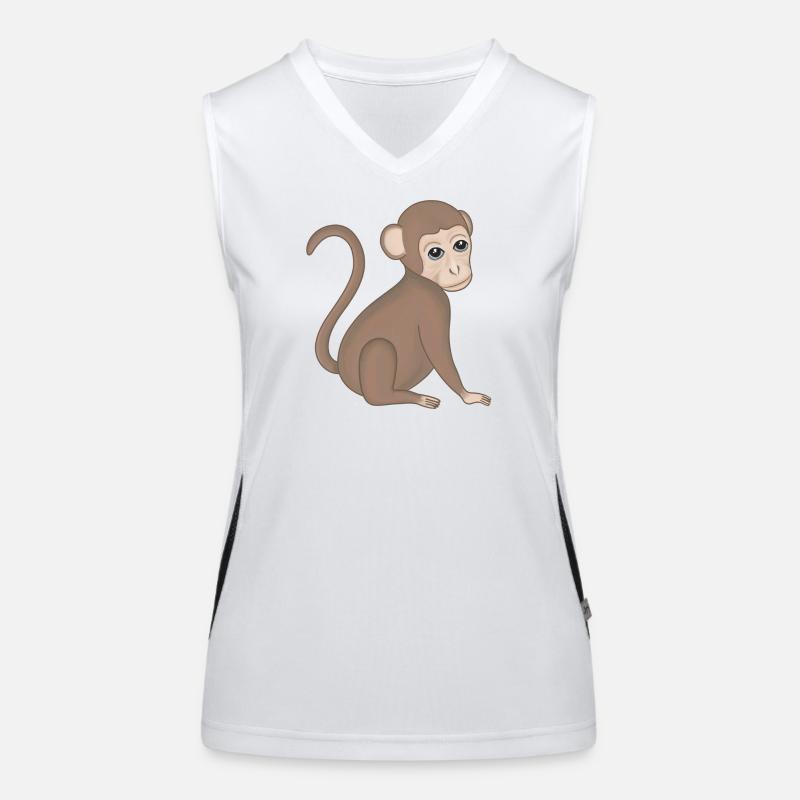 Singe Bébé Singe Débardeur respirant contrasté Femme