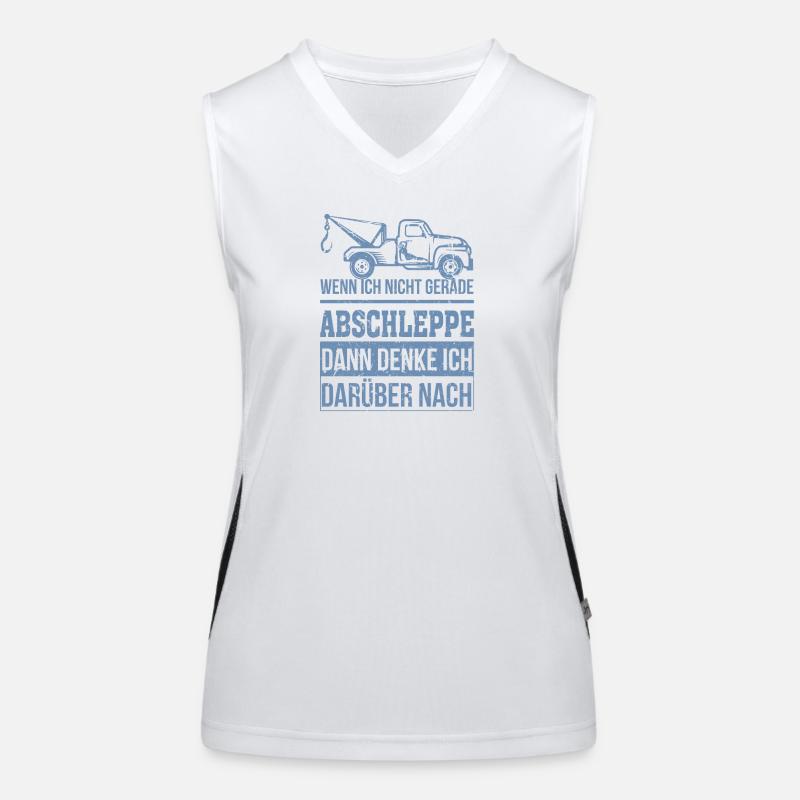 Abschleppdienst wenn ich nicht gerade abschleppe Funktionelles Kontrast-Tank Top für Frauen