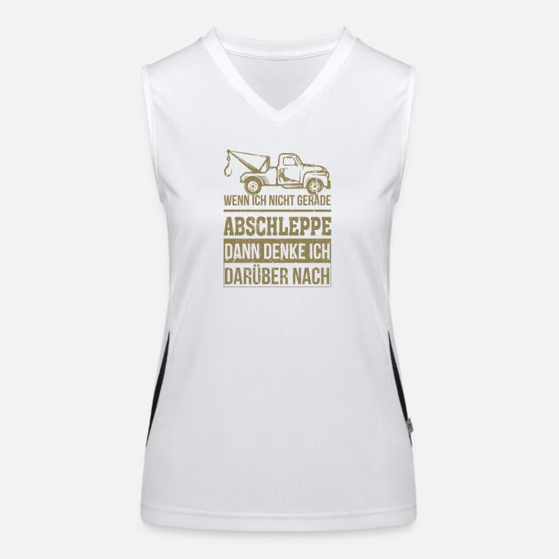 Abschleppdienst wenn ich nicht gerade abschleppe Funktionelles Kontrast-Tank Top für Frauen