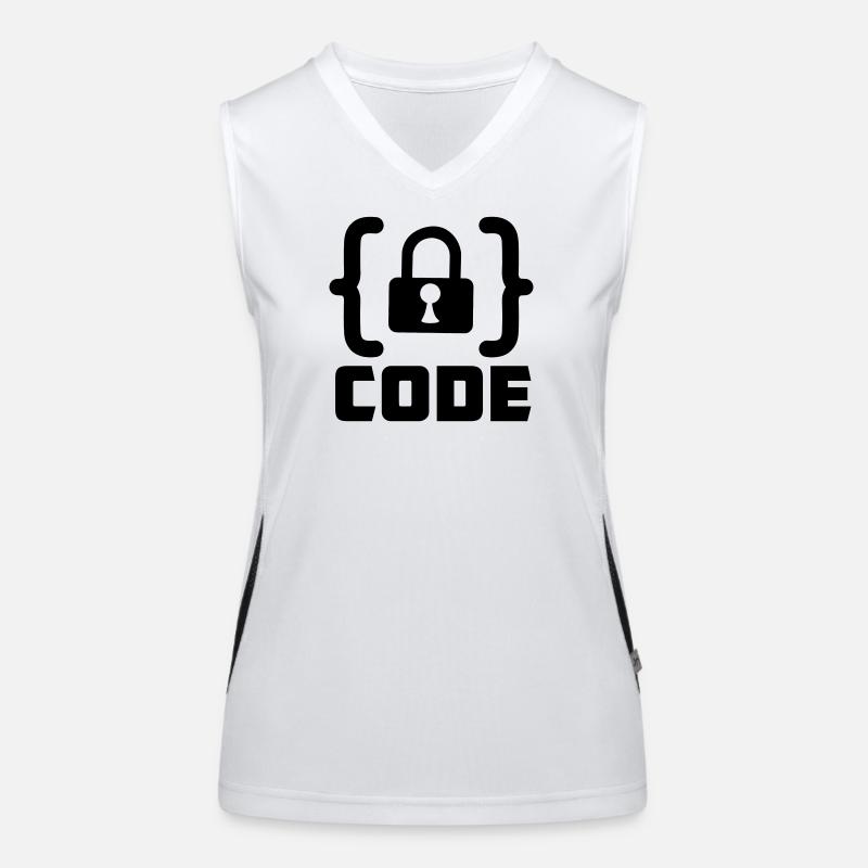 Code mit Sperrprogrammierer Funktionelles Kontrast-Tank Top für Frauen