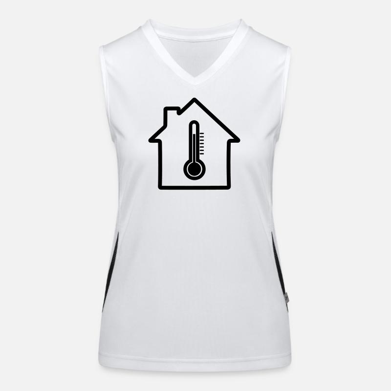 Home heating thermometer Women's Functional Contrast Tank Top