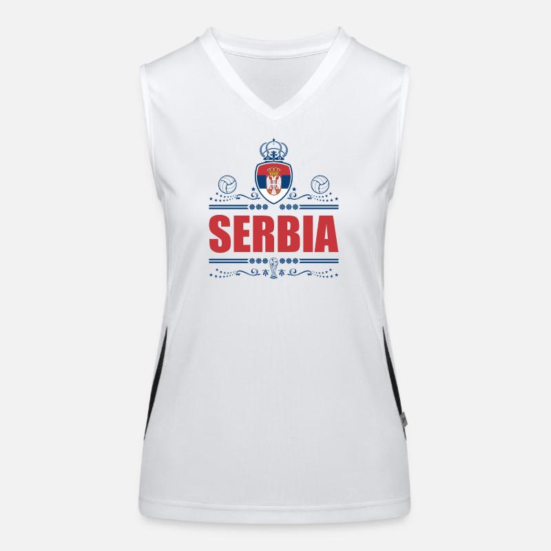 SERBIEN Funktionelles Kontrast-Tank Top für Frauen