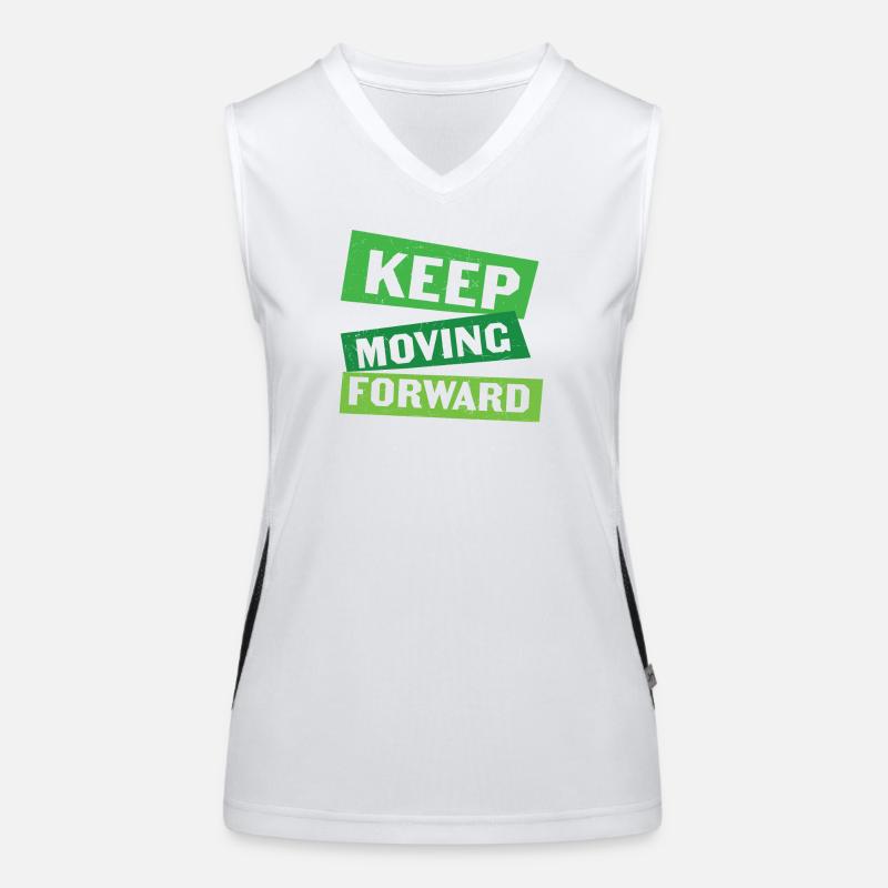 Keep Moving Forward Mental Health Funktionelles Kontrast-Tank Top für Frauen