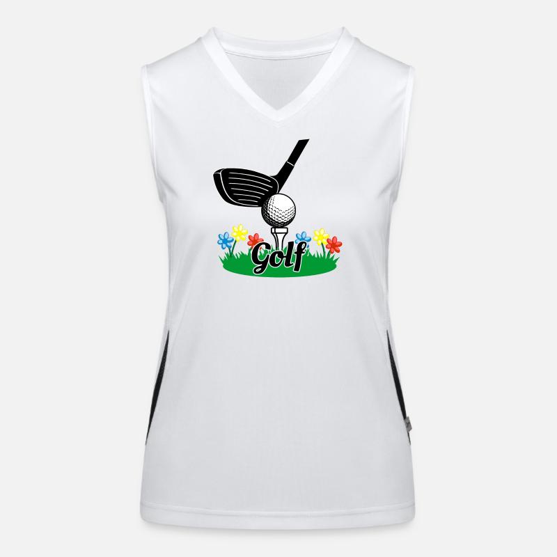 Bâton de golf Débardeur respirant contrasté Femme