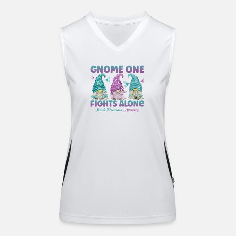 Gnome One Fights Suicide Prevention Funktionelles Kontrast-Tank Top für Frauen
