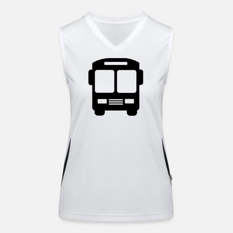 Bus-Logo Funktionelles Kontrast-Tank Top für Frauen