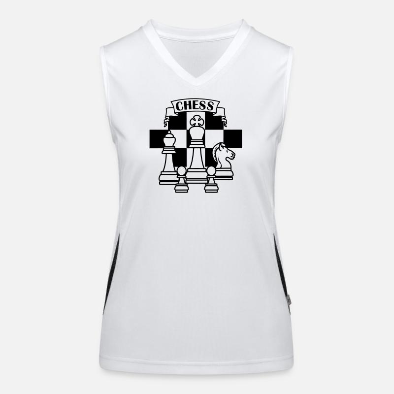 Pezzi degli scacchi Top sportivo da donna in contrasto cromatico