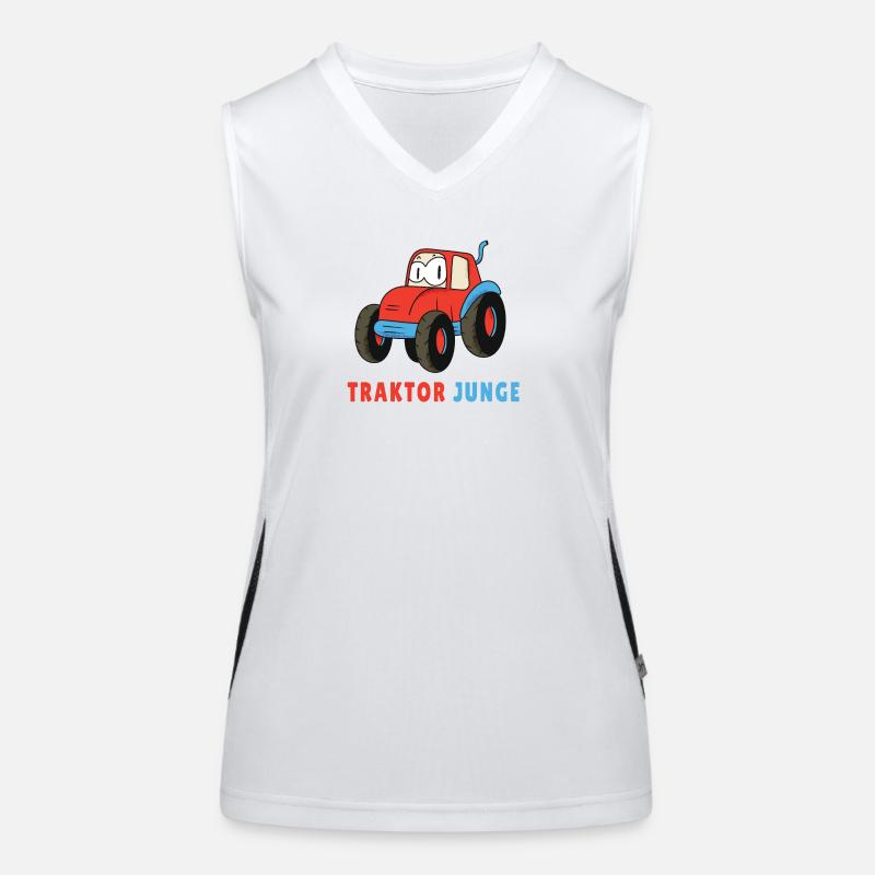 Traktor Junge Funktionelles Kontrast-Tank Top für Frauen