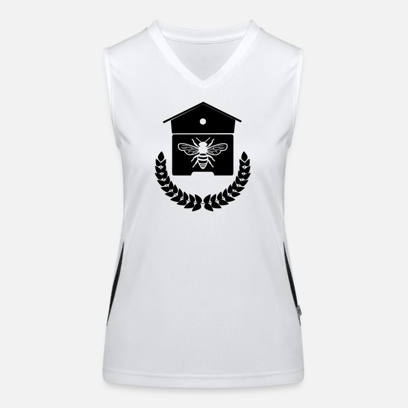 Bienenhaus oder Bienennest Funktionelles Kontrast-Tank Top für Frauen
