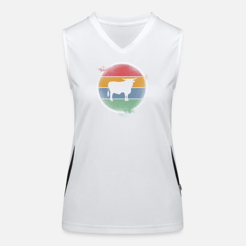Kuh Funktionelles Kontrast-Tank Top für Frauen