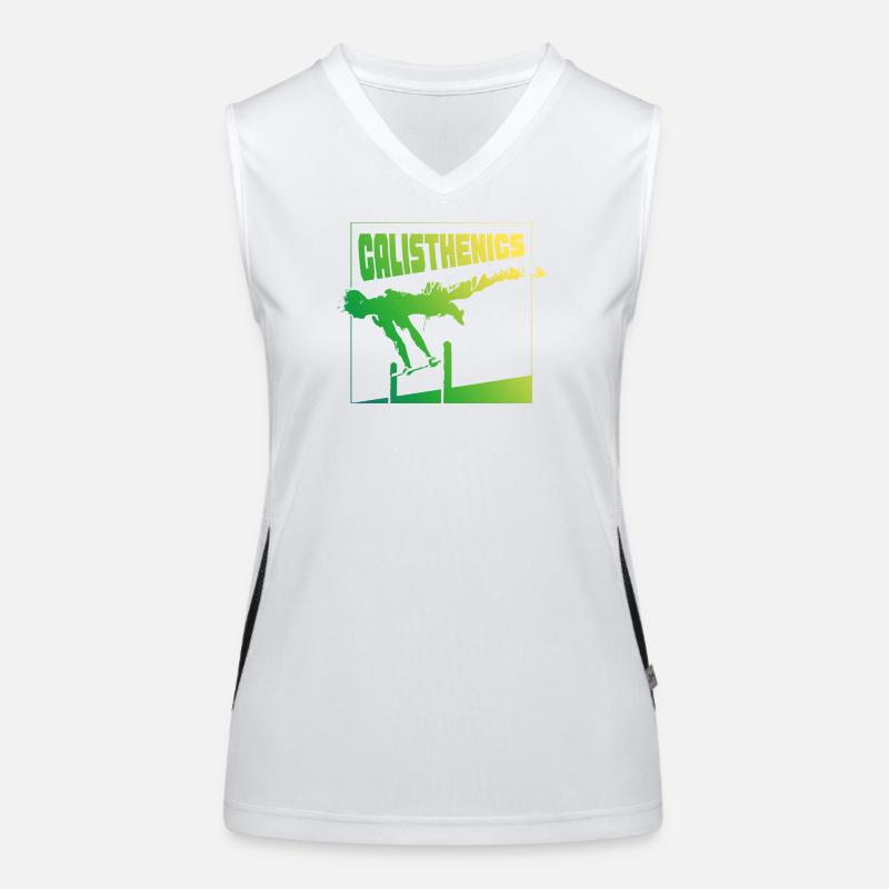 Calisthenics Gradient Pose Square Design Funktionelles Kontrast-Tank Top für Frauen