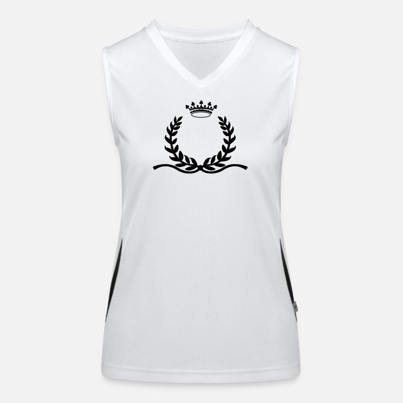 Lorbeerkranz mit langer Sporenkrone Funktionelles Kontrast-Tank Top für Frauen