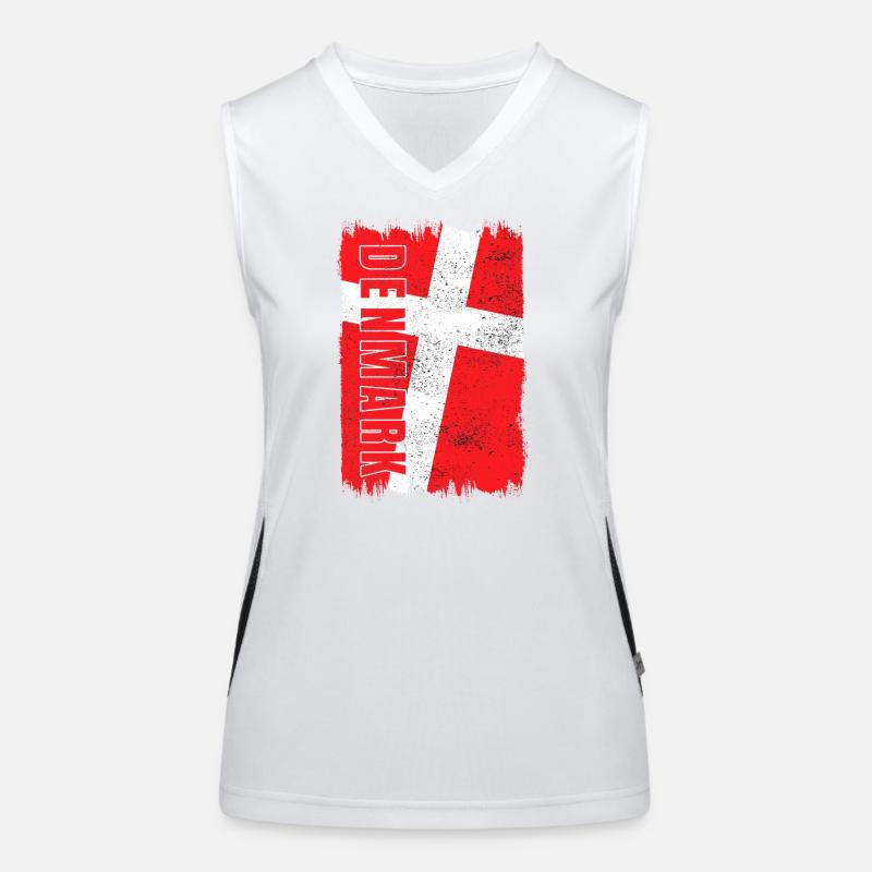Drapeau du Danemark Débardeur respirant contrasté Femme