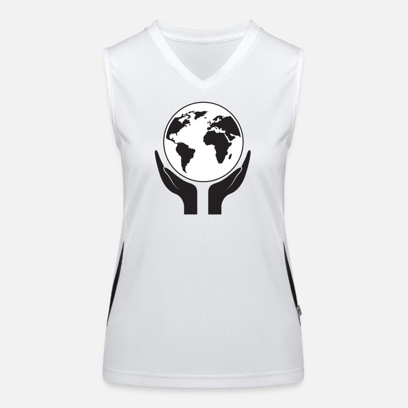 Rettet unseren Planeten Funktionelles Kontrast-Tank Top für Frauen