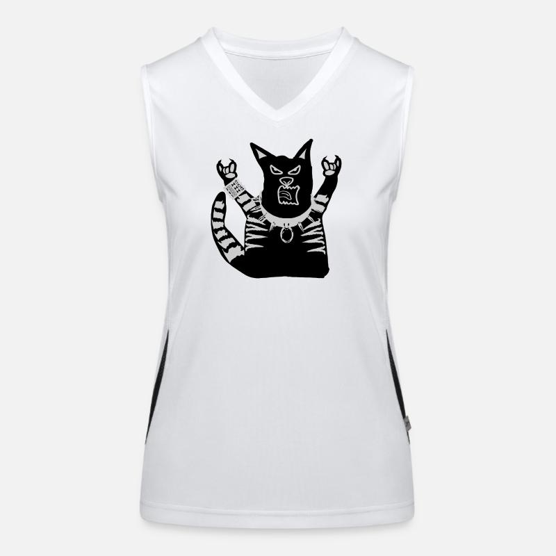 Cat Studded Collar Women's Functional Contrast Tank Top